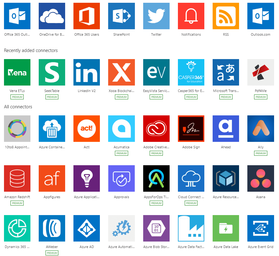 Power Automate Connectors